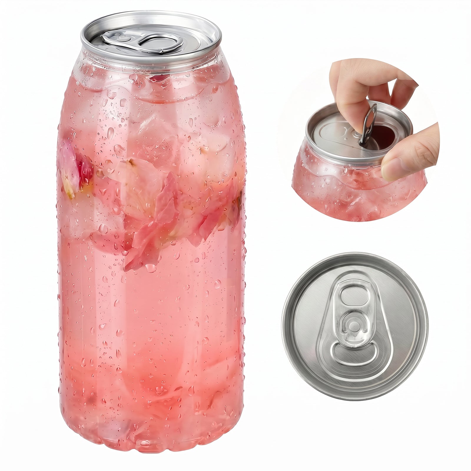 22oz (650ml) PET  sealer Cups-POP TOP LIDS,100pack