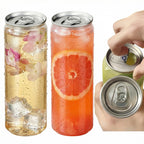 11.2oz (330ml) Slim PET Can Sealer Cups with Pop-Top Lids – 200 Pack.