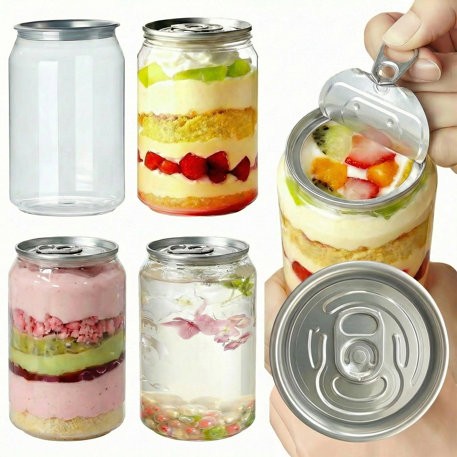 8.4oz (250ml) Can Sealer Cups , Full-Open Aluminum Lids – 200 Pack.