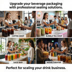 11.2oz (330ml) Slim PET Can Sealer Cups with Pop-Top Lids – 200 Pack.