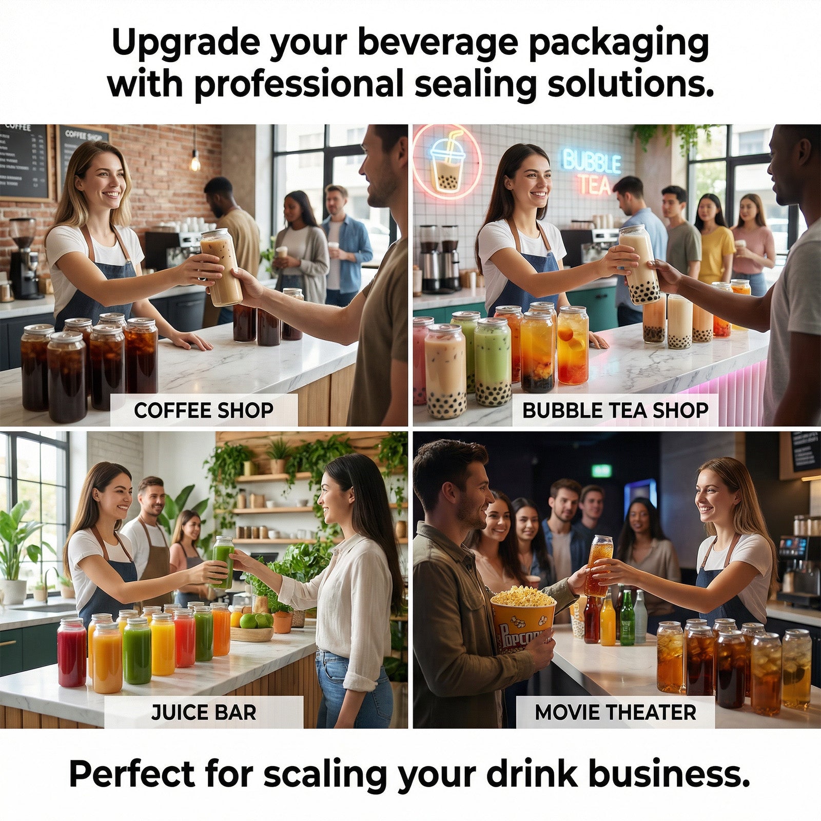 11.2oz (330ml) Slim PET Can Sealer Cups with Pop-Top Lids – 200 Pack.