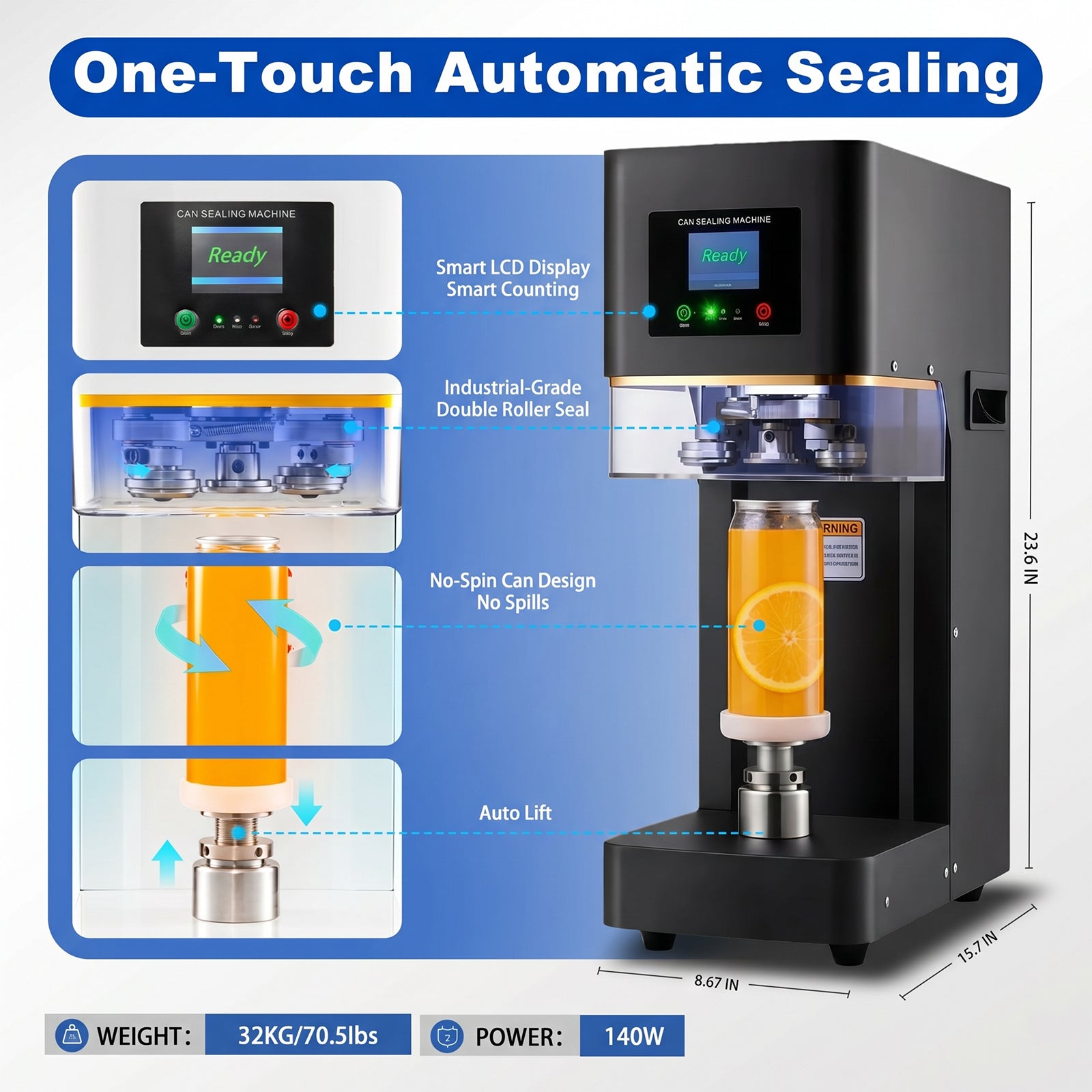 Can Sealer Machine ，Black